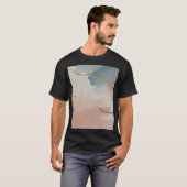 Aquarellfarbener Kunsthintergrund Hintergrundbild T-Shirt (Vorne ganz)