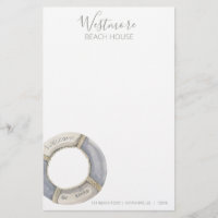 Aquarellfarbener Lebensraum Beach House
