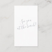 Aquarellfarbener Lebensraum Beach House Visitenkarte (Rückseite)