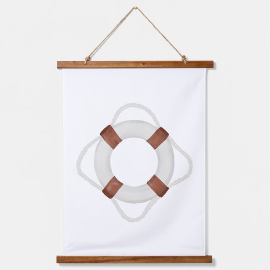 Aquarellfarbener Lebensraum Schönheitsdekoration Wandteppich Mit Holzrahmen (Vorderseite)