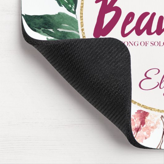 Aquarellfarbener Lied der Solomon-Schrift Mousepad (Ecke)