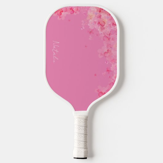 Aquarellfarbener Name Pickleball Schläger (Rückseite)