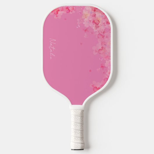 Aquarellfarbener Name Pickleball Schläger (Vorderseite)