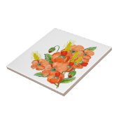 Aquarellfarbener niedlicher Mohngestein Blume Unte Fliese (Seite)