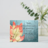 Aquarellfarbener Orangenpfeifer Sukkulenter aquama Begleitkarte (Stehend Vorderseite)