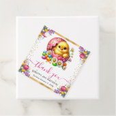 Aquarellfarbener Osterkick Frühlingsblumen Geburts Geschenkanhänger (Beispiel)