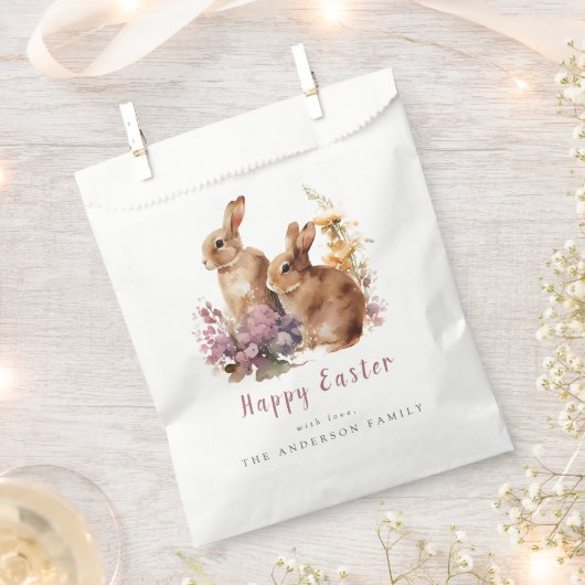 Aquarellfarbener Osterwein Geschenktütchen (Ausgeschnitten)