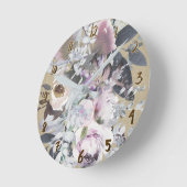 Aquarellfarbener pastellfarbener Farbtopf Runde Wanduhr (Winkel)