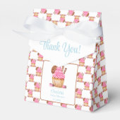 Aquarellfarbener Pinkkuchen mit Schokoladendusche Geschenkschachtel (Vorderseite)