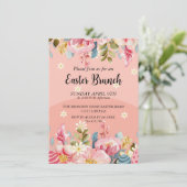 Aquarellfarbener Rahmen Osterfeier Einladung (Stehend Vorderseite)