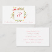 Aquarellfarbener Rahmen Visitenkarte (Vorne/Hinten)