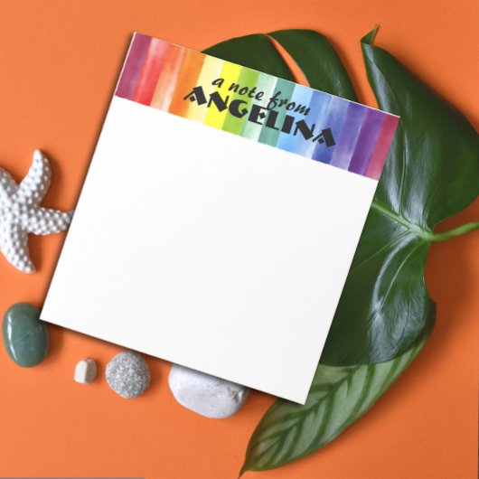 Aquarellfarbener Regenbogenspritzling Notizblock