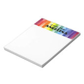 Aquarellfarbener Regenbogenspritzling Notizblock (Rotiert)