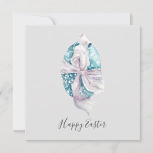 Aquarellfarbener Ribbon Wrapped Egon Oster Karte