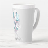 Aquarellfarbener Ribbon Wrapped Egon Oster Milchtasse (Rechte Ecke)