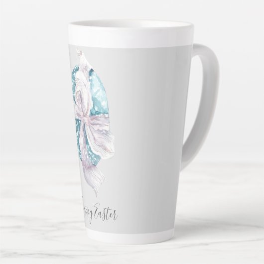 Aquarellfarbener Ribbon Wrapped Egon Oster Milchtasse (Rechte Ecke)