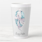Aquarellfarbener Ribbon Wrapped Egon Oster Milchtasse (Vorderseite)