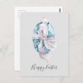 Aquarellfarbener Ribbon Wrapped Egon Oster Postkarte (Vorne/Hinten)