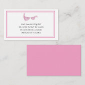 Aquarellfarbener Rosa Wal Bitte eine Reservekarte Visitenkarte (Vorne/Hinten)