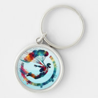 Aquarellfarbener Skydiver