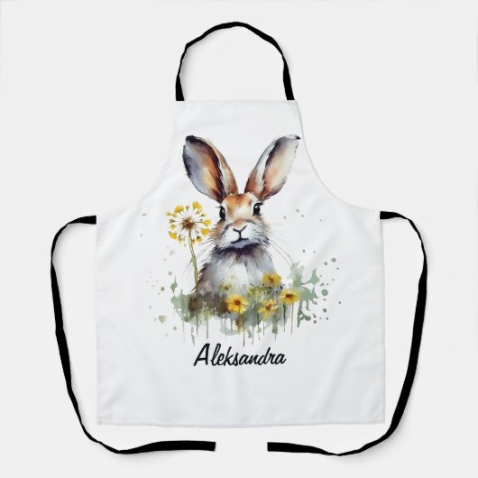 Aquarellfarbener Sonnenleuchter Personalisierte Sc Schürze (Vorderseite)