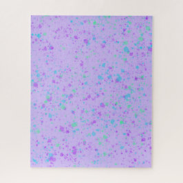 Aquarellfarbener Spritzer auf Lila Puzzle