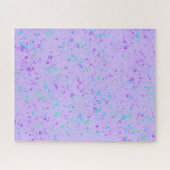 Aquarellfarbener Spritzer auf Lila Puzzle (Horizontal)
