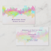 Aquarellfarbener Spritzer Farbenfrohe abstrakte Ge Visitenkarte (Vorne/Hinten)