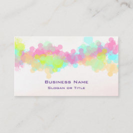 Aquarellfarbener Spritzer Farbenfrohe abstrakte Ge Visitenkarte