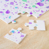 Aquarellfarbener Spritzer im Weißen Puzzle (Seite)