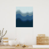 Aquarellfarbener Strandglass-Farbblock Poster (Küche)