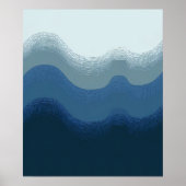 Aquarellfarbener Strandglass-Farbblock Poster (Vorne)