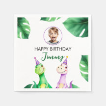 Aquarellfarbener Trex Kinder Foto Geburtstag