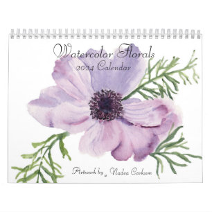 Aquarellfarbener Wandkalender
