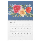 Aquarellfarbener Wandkalender (Mär 2027)