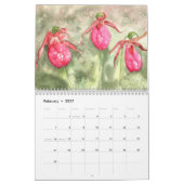 Aquarellfarbener Wandkalender (Feb 2027)