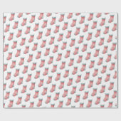 Aquarellfarbener Weihnachtsgebäck - Strumpf Geschenkpapier (Flach)
