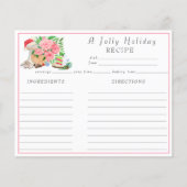 Aquarellfarbener Weihnachtsmischer mit Festtagsess (Vorderseite)