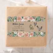 Aquarellfarbener Winterblumeneier - Etikett (Insitu)