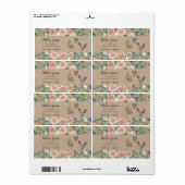 Aquarellfarbener Winterblumeneier - Etikett (Vorne)