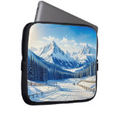 Aquarellfarbener Winterhintergrund Elektronenbeute Laptopschutzhülle (Vorne Rechts)