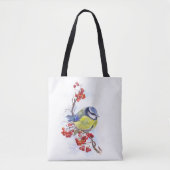 Aquarellfarbener Wintertimvogeldiagramm Tasche (Vorderseite)