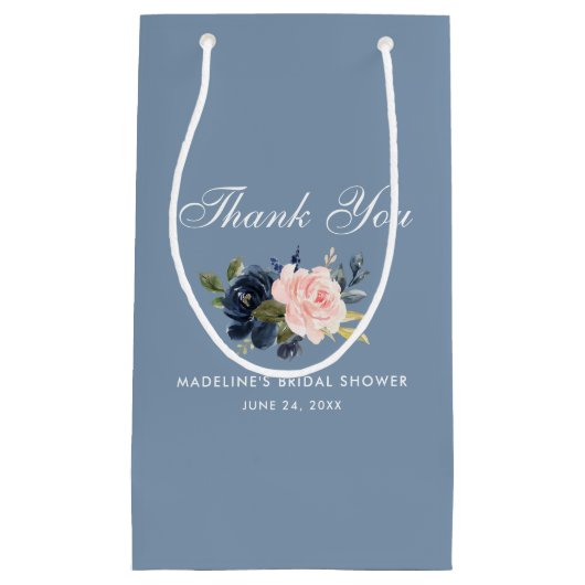 Aquarellfarbenes bläuliches blaurosa Brautparty Kleine Geschenktüte (Vorderseite)