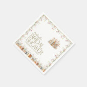 Aquarellfarbenes Blumenbuch Blumenkohl Party Serviette (Ecke)