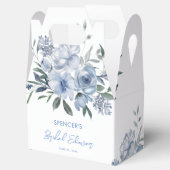 Aquarellfarbenes Blumendusty Blue Brautparty Geschenkschachtel (Geöffnet)