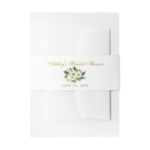 Aquarellfarbenes Blumengrün-Brautparty Einladungsbanderole
