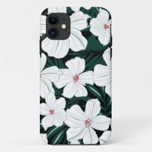 Aquarellfarbenes Blumenmuster grün und weiß Case-Mate iPhone Hülle