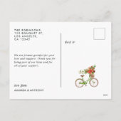 Aquarellfarbenes Blumenradfahrrad Weihnachten Fami (Rückseite)