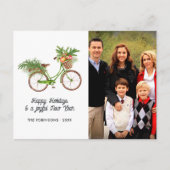 Aquarellfarbenes Blumenradfahrrad Weihnachten Fami (Vorderseite)