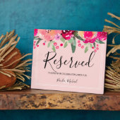 Aquarellfarbenes Blumenrosa Schilder Fotoplatte (Seite)